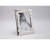 Mascagni - Cadre Photo bébé Argent - métal argenté avec émail et Cristaux - Taille Photo 10x15 - Rectangle