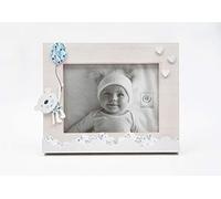 Mascagni Casa Cadre photo en bois blanchi avec décorations nounours et ballon azur - Taille photo 13x18 cm 8003426045732
