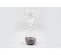 MASCAGNI Grand Sablier 1h 60 Minutes Verre Gris - Minuteur 60mn - 29,6 x 10 x 10 cm