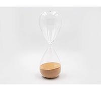 Mascagni Grand Sablier en Verre Design 1h 60 Minutes - Minuteur 60mn - Sable Jaune Ocre - 30cm - Décoration intérieur