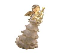 Mascagni MAISON ANGE DE NOËL AVEC LED 23cm Champagne Or Décoration de Noël