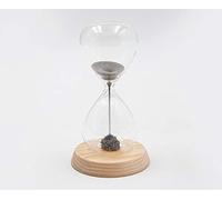 Mascagni - Sablier Magnetique avec Base en Bois Blanchi 13 cm - Durée 20 Secondes