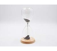 Mascagni - Sablier Magnetique avec Base en Bois Blanchi 20 cm - Durée 60 Secondes