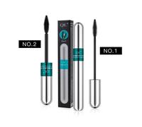 Mascara 2 En 1 En Fiber De Soie 4d À Double Extrémité,Imperméable,Volumateur,Rehausseur De Cils En Tube Argenté Pour Cils Longue Durée.01.