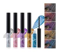 Mascara 5 Couleurs Pour Les Cils,Set De Mascara Pailleté Coloré Cils Brillants Volumineux Charmant Waterproof Longlasting Halloween