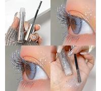 Mascara À Cils Nacré À Paillettes,Séchage Rapide,Imperméable,Recourbé,Brillant,Extension De Cils,Scintillant,Argent,Maquillage Scintillant.B01.