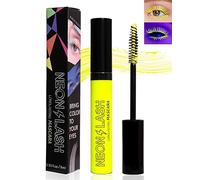 Mascara à Paillettes UV Fluo, Volume et Longueur, 1 Pièce Jaune Imperméable, Voluming Eyelash, Non Agglomérant, Longue Durée, Anti-Salissures, Pour Halloween, Spectacles sur Scène-01