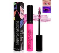 Mascara à Paillettes UV Fluo, Volume et Longueur, 1 Pièce Rose Imperméable