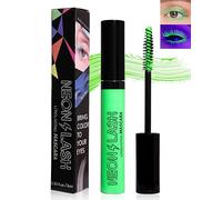 Mascara à Paillettes UV Fluo, Volume et Longueur, 1 Pièce Vert Imperméable, Voluming Eyelash, Non Agglomérant, Longue Durée, Anti-Salissures, Pour Halloween, Spectacles sur Scène-02