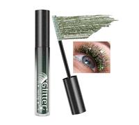 Mascara à Paillettes Vert, Mascara Diamant Pailleté Longue Durée Waterproof, Mascaras Couleur Volume et Longueur, Anti-bavure, Diamond Mascaras Maquillage Cadeau Femme Yeux pour Noël Anniversaire-05
