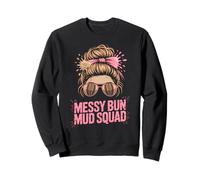 Mascara Amusant Messy Bun Mud Squad Run Mudder Trail Running Sweatshirt