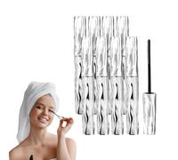 Mascara baguette de fer waterproof pour cils fins et courts - Mascara tube télescopique noir pour la longueur - Anti-bavure, sans desquamation, effet recourbant et rehaussement des cils (8 pièces)