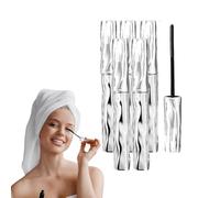 Mascara baguette de fer waterproof pour cils fins et courts - Mascara tube télescopique noir pour la longueur - Anti-bavure, sans desquamation, effet recourbant et rehaussement des cils (5 pièces)