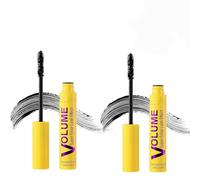 Mascara Bubble, formule volume et longueur pour un regard audacieux, waterproof, longue tenue, sublime le look naturel, anti-bavures, anti-paquets, superposable pour sublimer les boucles (2PCS)