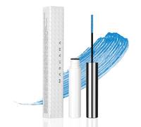 Mascara Coloré, Mascara Waterproof Pinceau Fin Cils Not Blooming Eye Lashes Maquillage Longue Tenue Volume et Longueur, 5ml 4# Bleu Ciel