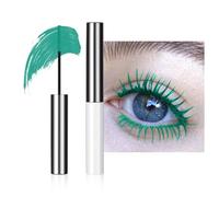 Mascara Coloré Professionnel 6# Vert Émeraude - Volume & Courbe Parfaite, Technologie Waterproof Anti-Larmes, Not Blooming Eye Lashes Mascara Pinceau Double Face Précis Sans Globules (5ml)