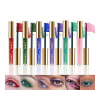 Mascara Couleur, 6 Couleurs Ensemble de Mascara Coloré, Vert Bleu et Violet Mascaras 3D Fiber Lash Volume Eye lash, Longue Tenue, Anti-taches et Lmperméable, Recourbant et Allongeant pour Les Yeux