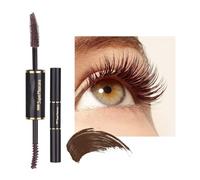 Mascara de Couleur À Double Tête, Hypoallergenic Mascara For Cils Colorés Et Imperméables, Volume Et Longueur - Créez Un Maquillage Des Yeux Charmant En 3D(04#DARK BROWN)