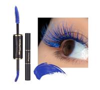 Mascara de Couleur À Double Tête, Hypoallergenic Mascara For Cils Colorés Et Imperméables, Volume Et Longueur - Créez Un Maquillage Des Yeux Charmant En 3D(03#BLUE)