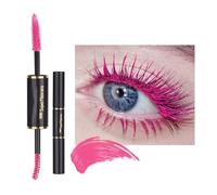 Mascara de Couleur À Double Tête, Hypoallergenic Mascara For Cils Colorés Et Imperméables, Volume Et Longueur - Créez Un Maquillage Des Yeux Charmant En 3D(06#PINK)
