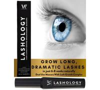 Mascara de croissance des cils Lashology en noir, sérum pour cils à l'intérieur d'un mascara pour des cils plus épais, plus forts, plus volumineux et plus longs