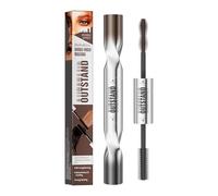 Mascara double face 2 en 1 avec deux extrémités, marron et noir, allongeant et volumisant, imperméable et résistant aux taches, reconstructible du naturel au look dramatique, cils curlend