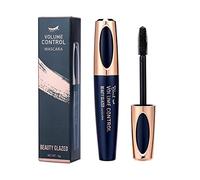 Mascara en fibre de soie 4D, mascara extra long résistant à l'eau qui ne s'enroule pas maquillage naturel des yeux longue durée noir