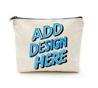 Mascara en lin beige avec votre propre image, texte, logo, collègue, cadeaux de départ, beige, Taille unique