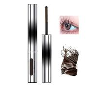Mascara en métal sans poils, mascara en métal sans poils extra fin lavable, cils de longueur extrême, imperméable et longue durée, mascara recourbant et volumateur sans bavures ( Color : 2 Black+1 Bro