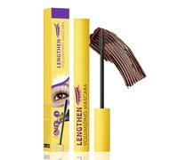 Mascara Filmogène Imperméable, Maquillage Cils Allongeant (Marron) | Brosse Silicone Démêlante, Sans Paquets Anti-Bavures, Maintien Boucle Relevée 24h, Cils Définis Naturels, Aux Yeux Sensibles