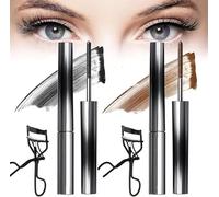 Mascara Judy Doll, mascara en fer à cils frisés 3D, mascara brosse en fer pour poupée, mascara en fer à friser Judy Doll, mascara Lash Princess, mascaras imperméables (Black+Brown)