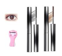 Mascara Lashique à baguette métallique, mascara à baguette métallique, nouveaux mascaras à baguette métallique sans, mascaras à fer à recourber les cils 3D longue tenue et anti-bavures(Mix)