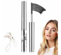 Mascara Lift Cils Métallique Imperméable - Volume Discret, Recourbure 3D, Port Longue Durée, Résistant à l'Humidité, Transpiration et Larmes pour Cils Longs Naturels(Black)