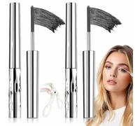 Mascara Lift Cils Métallique Imperméable - Volume Discret, Recourbure 3D, Port Longue Durée, Résistant à l'Humidité, Transpiration et Larmes pour Cils Longs Naturels(2Pcs Black)
