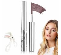 Mascara Lift Cils Métallique Imperméable - Volume Discret, Recourbure 3D, Port Longue Durée, Résistant à l'Humidité, Transpiration et Larmes pour Cils Longs Naturels(Brown)