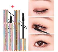 Mascara mascara, eyeliner, kit de maquillage waterproof, 2 pièces Silk Fiber mascara, waterproof