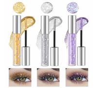 Mascara Pailleté Volume et longueur Longue durée Scintillant Waterproof Curl,Anti-Sweat,No Blooming,Multi Colored for Eyelashes Kit de Mascara Pour les Yeux Des Femmes (A, 3 Colors/Set)