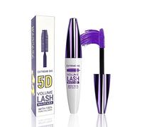Mascara télescopique violet 5D pour les yeux - Imperméable à l'eau - Longue durée - Effet bouclé - Mascara anti-clump - Effet faux cils - Utilisation pour cosplay