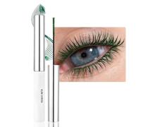 Mascara ultra fin, imperméable et résistant aux taches, 5D, pour cils longs et volumineux, non agglomérant, en fibre de soie, avec brosse de précision fine et texture lisse (vert, 5 ml)