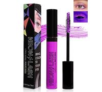 Mascara UV fluo à paillettes, volume et longueur, 1 pièce, violet, imperméable, anti-agglomérant, longue durée de vie, pour Halloween, spectacles sur scène, festival, accessoires de maquillage 06