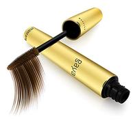 Mascara Vegan Professionnel Brosse Silicone - Volume Longueur Rehaussement Long Cil - Mascara Ricil Yeux Sensibles a Huile de Ricin (marron)