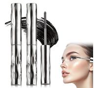 Mascara Waterproof Noir, 2026 Nouveau Mascara Volume, Imperméable Mas cara Fibre de Soie 4D Mas-cara Effet Waterproof Longue Tenue Naturel 3D Curling Eyelash Pour Mariage Soirées (2PC)