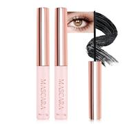 Mascara Waterproof Noir pour Cils Courts et Fins-2Pcs Ultra-Fine Mascara Volume et Longueur, Longue Durée, Résistant aux Taches, Hypoallergénique Extra Long Curling Lash Maquillage les Yeux Noël-01