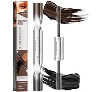 Mascaras bicolores noir et marron, mascaras fibreux waterproof, mascara 3D pour des cils instantanément allongés, formule longue tenue anti-bavures pour un regard rehaussé