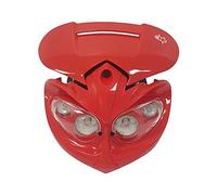 MASCHERA FARO ENDURO ROSSA MANGA