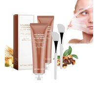 Maschera Viso al Collagene Illuminante, Maschera Viso al Collagene Illuminante Rassodante Antirughe al Collagene per Restringere i Pori