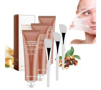 Maschera Viso al Collagene Illuminante, Maschera Viso al Collagene Illuminante Rassodante Antirughe al Collagene per Restringere i Pori