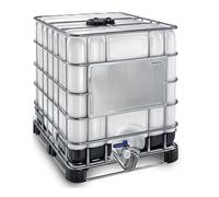 MASCHIO Cisterne Rectangulaire Translucide 1000 litres avec palette hybride (métallique avec chevilles en plastique) et qualité alimentaire (non homologué ADR)