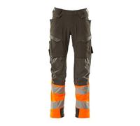 Mascot Accelerate 19179-511-1814 Ultimate Stretch Imperméable Bicolore Prowash pour le lavage industriel Convient pour pantalon avec poches aux genoux Anthracite foncé/orange Hi-Vis Taille 90C56