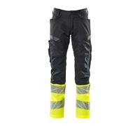 Mascot Accelerate Safe Prowash 19679-236-01017 Pantalon stretch bicolore avec poches aux genoux Noir/bleu/jaune Hi-Vis Taille 82C54